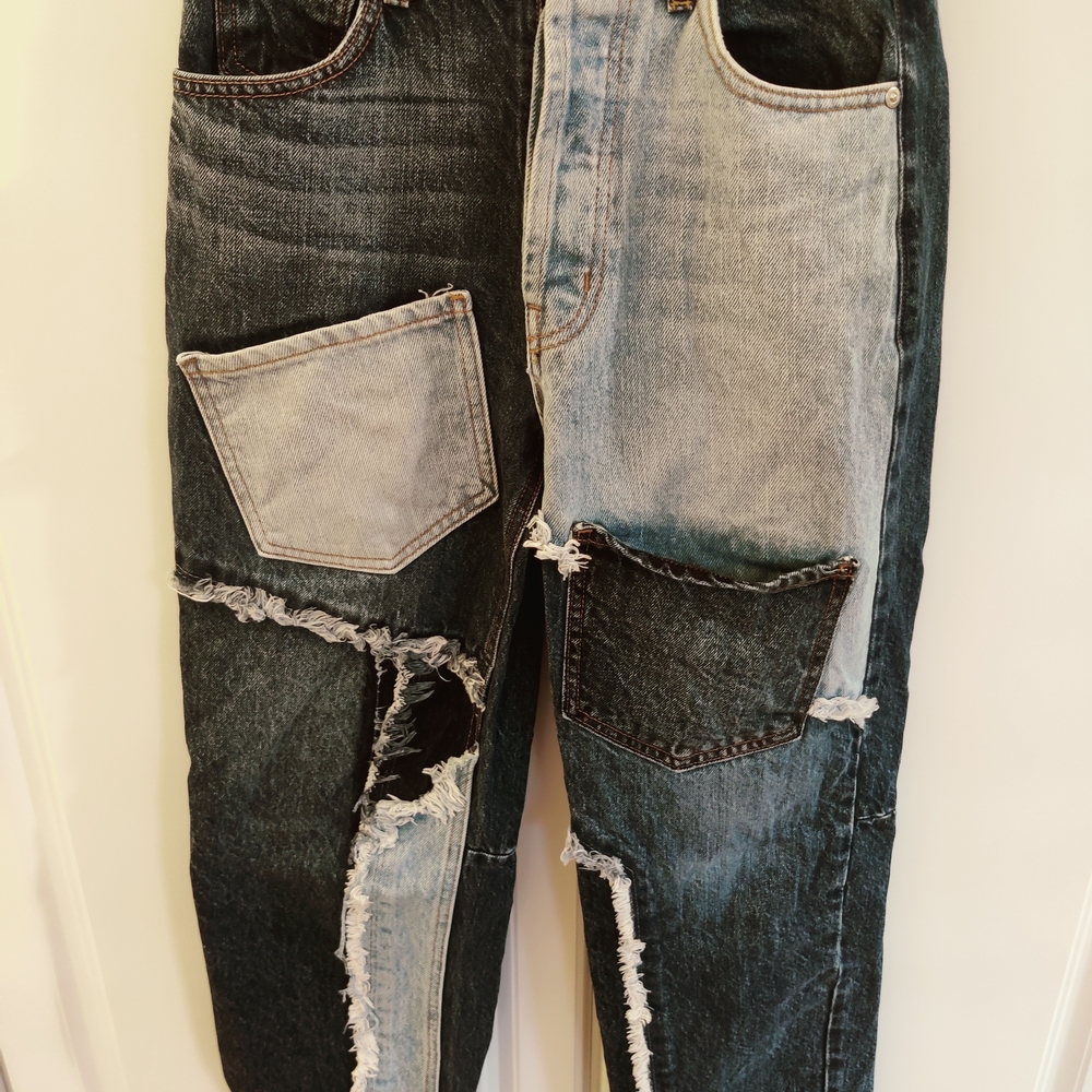 Revice Distressed Patchwork jeans Size 25 Waist